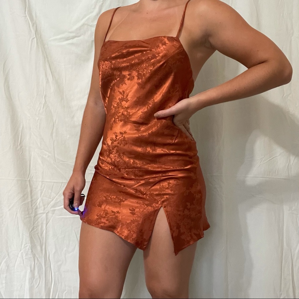 Princess polly norman mini dress in rust